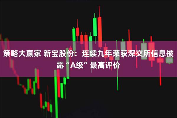 策略大赢家 新宝股份:连续九年荣获深交所信息披露“A级”最高评价
